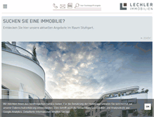 Tablet Screenshot of lechler-immobilien.de